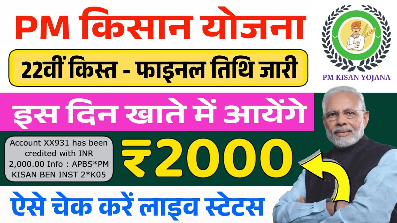PM Kisan 22th Installment Date 2026
